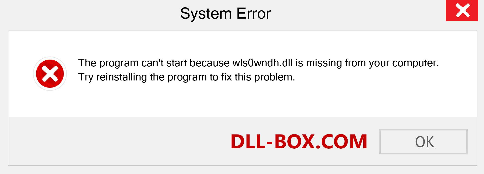  wls0wndh.dll file is missing?. Download for Windows 7, 8, 10 - Fix  wls0wndh dll Missing Error on Windows, photos, images