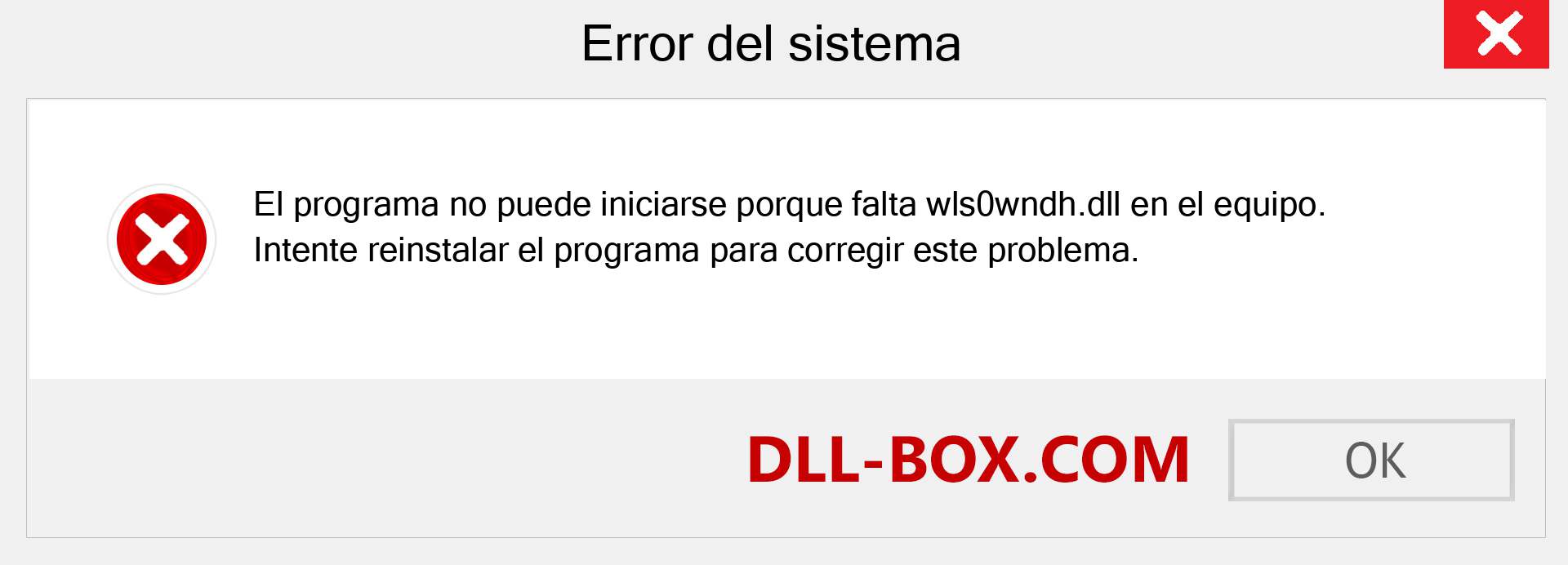 ¿Falta el archivo wls0wndh.dll ?. Descargar para Windows 7, 8, 10 - Corregir wls0wndh dll Missing Error en Windows, fotos, imágenes