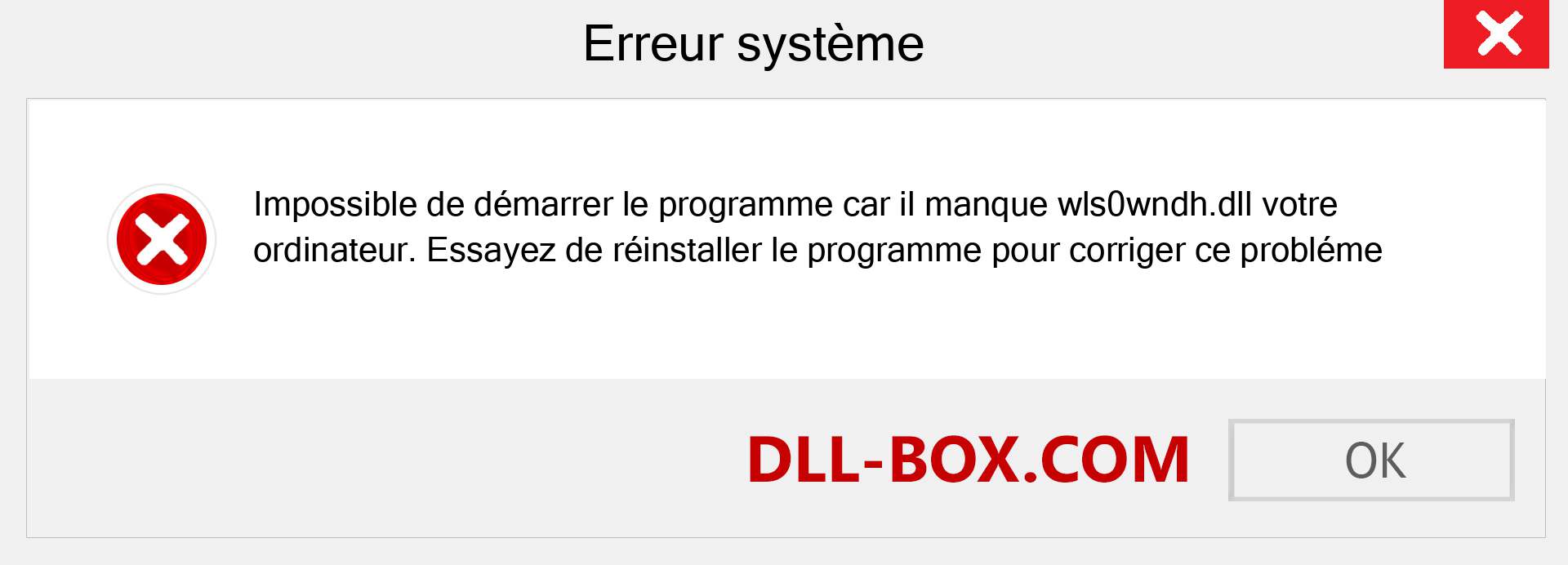 Le fichier wls0wndh.dll est manquant ?. Télécharger pour Windows 7, 8, 10 - Correction de l'erreur manquante wls0wndh dll sur Windows, photos, images